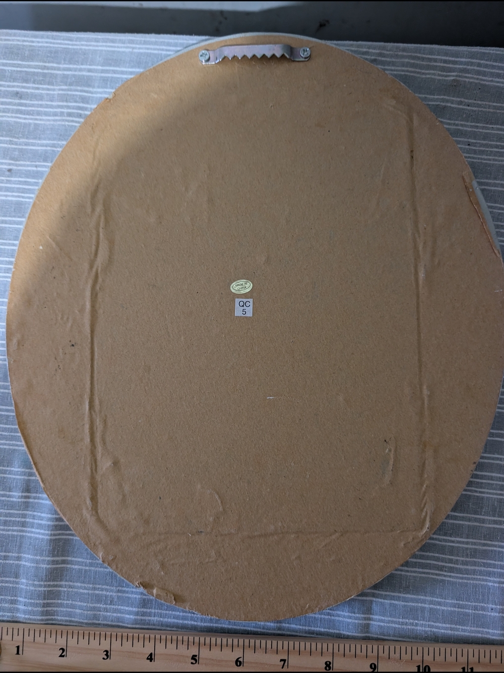 Vintage Cottagecore Floral Oval Mirror | Carved Shabby Chic Wall Decor Cream - Picture 4 of 4